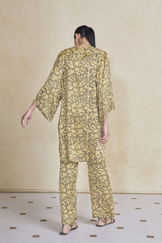 Leafbird Handcrafted Ajrakh Drawstring Co-ord - Yellow, Yellow, image 2